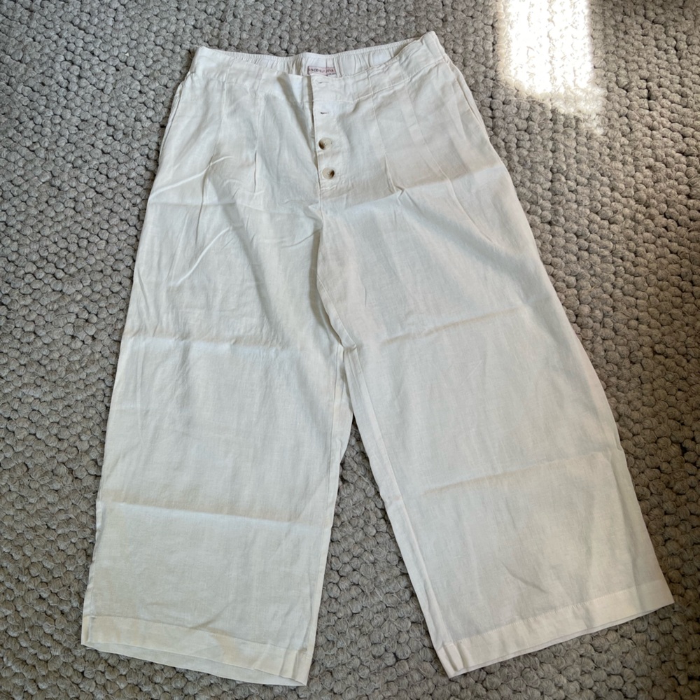 Sincerely Jules Linen Blend Crop Pants—Size XL